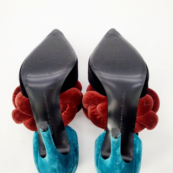 Marco de Vincenzo Color-Block Braided Velvet Pump Heels 38 - Picture 13 of 16